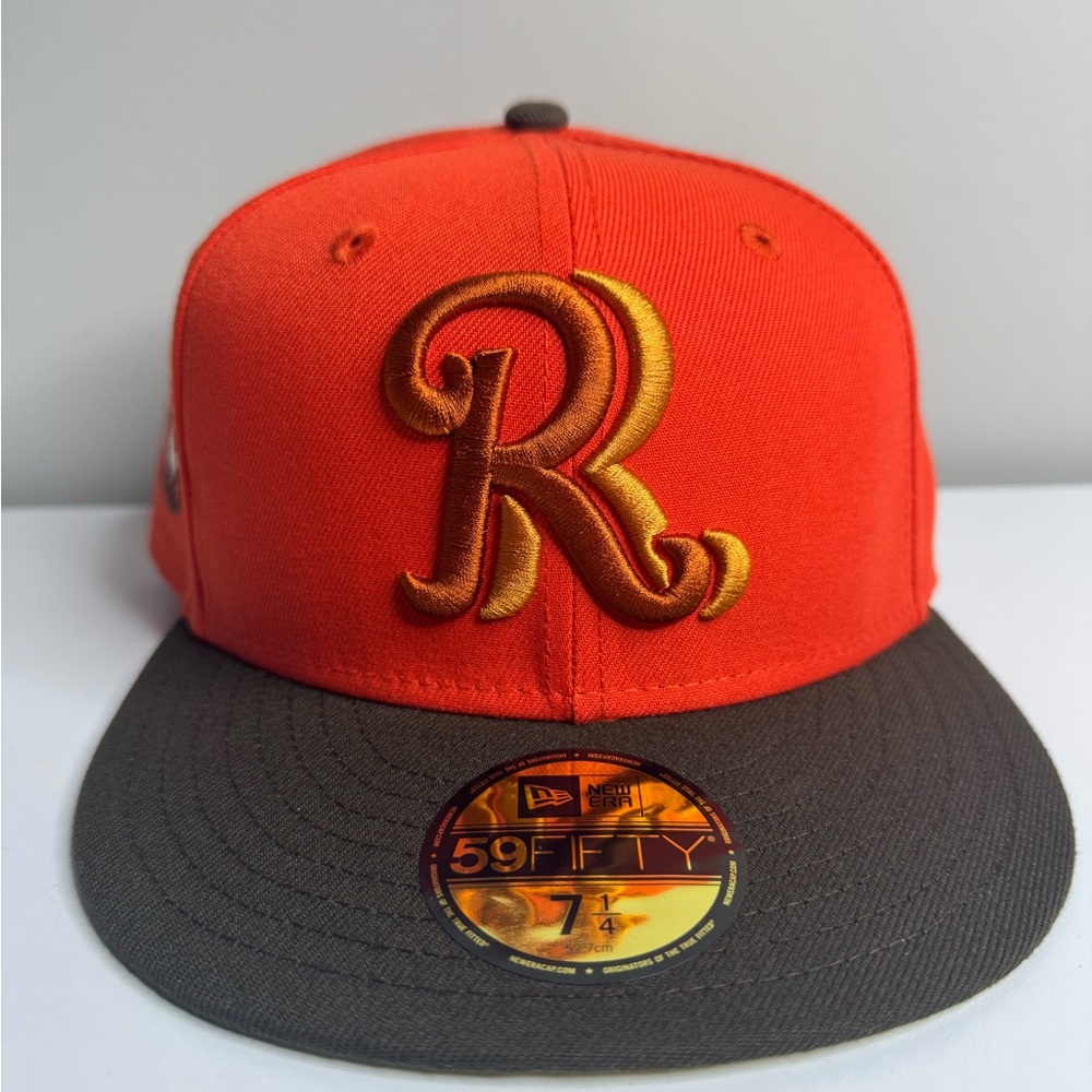 Round Rock Express 59FIFTY Fitted Hat – Orange & Brown – New Era – Size 7 1/4